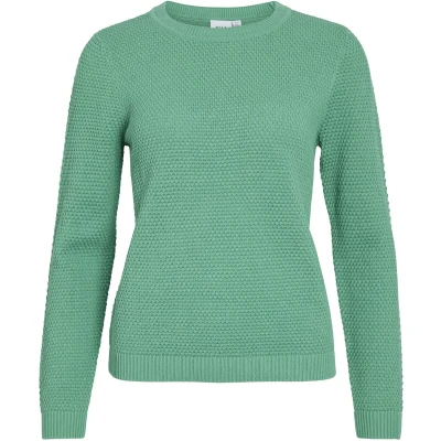 Afbeelding van Vila Trui Vidalo O neck L/s Knit Top Noos 14082767 Winter Green Dames Maat XXL