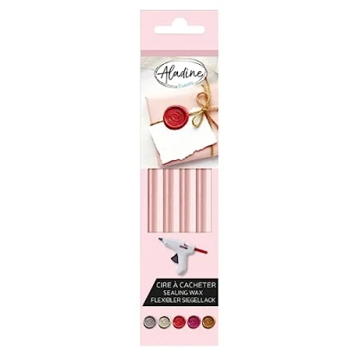 Afbeelding van Aladine Zegel Wax Sticks Set 4 stuks Roze Pastel