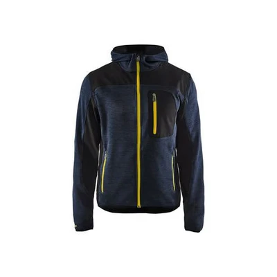 Image de Veste tricotée à capuche bleu foncé/jaune Blåkläder