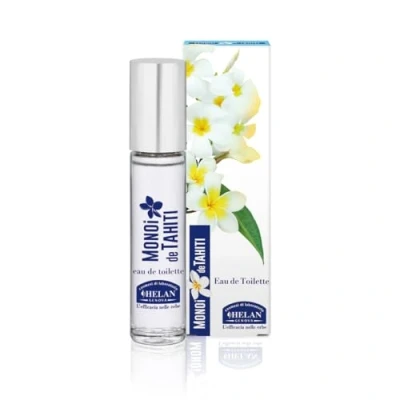 Afbeelding van Helan Monoï de Tahiti Damesgeur, bloemig, gourmand en exotisch, licht eau toilette met kokos, tiarebloemen, jasmijn ambernoten, zachte vanillegeur, zomergeuren voor dames, 10 ml