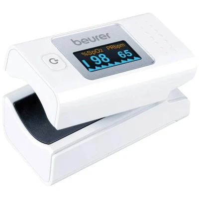Afbeelding van Beurer PO 35 Saturatiemeter Pulse oximeter Zuurstofmeter vinger Hartslag Medisch gecertificeerd Incl. batterijen 3 Jaar garantie Wit