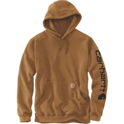 Afbeelding van Carhartt Sleeve Logo Brown Hooded Sweatshirt Heren