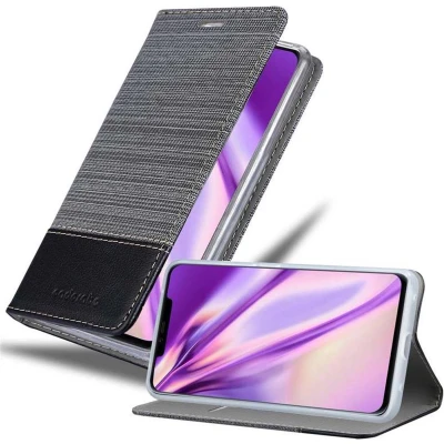Afbeelding van Cadorabo Hoesje geschikt voor Huawei MATE 20 PRO in GRIJS ZWART Beschermhoes met magnetische sluiting, standfunctie en kaartvakje Book Case Cover Etui