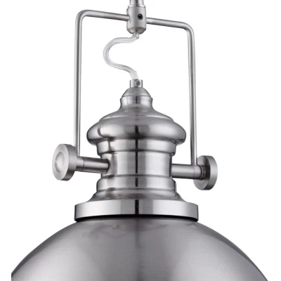 Afbeelding van Searchlight INDUSTRIAL PENDANT Hanglamp 31cm Matstaal