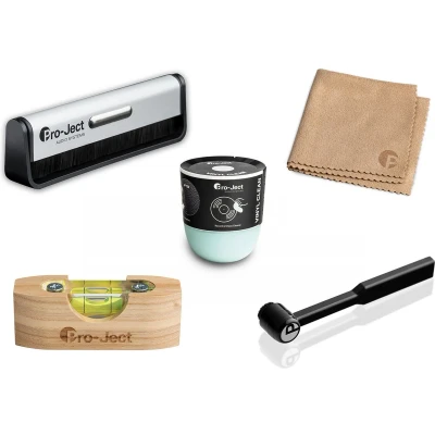Afbeelding van Pro Ject Cleaning Set 5 accessoires Platenborstel Brush it Naaldborstel Clean platenspeler Schoonmaakset Voor iedere