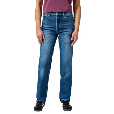 Afbeelding van Wrangler Sunset Straight leg jeans, Dames, Maat: 30x32, Dark wash