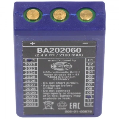 Afbeelding van originele kraanaccu NiMH 2.4V 2100mAh accu HBC BA202060