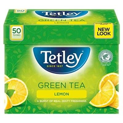 Afbeelding van Tetley Green Tea Lemon Theezakjes, 100 g, 50 Stuk