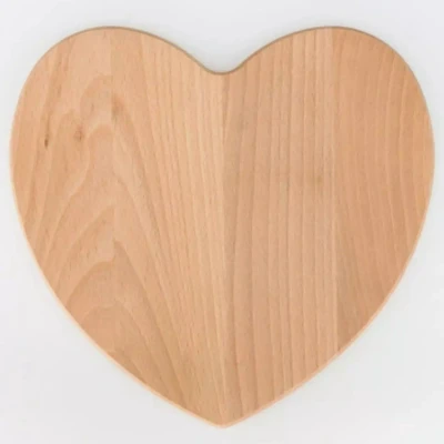 Afbeelding van HOCHO Hartvormige Snij en Serveerplank Beukenhout 225x240x15mm
