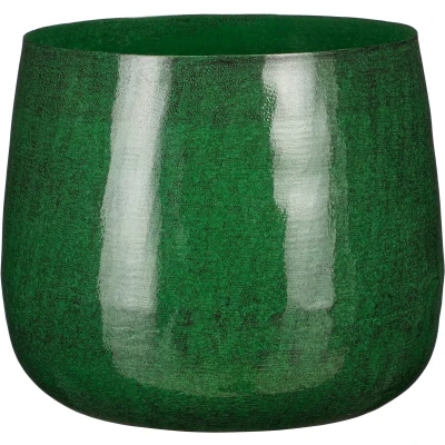 Afbeelding van Mica Decorations Bloempot Benson 24x24x22 cm Ijzer Donkergroen