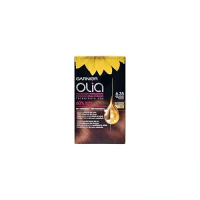 Afbeelding van Garnier Olia Permanente haarkleur zonder ammoniak met bloemenoliën van natuurlijke oorsprong, kleur 6,35 karamelblond, 1 stuk (1 stuk)