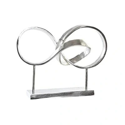 Afbeelding van Decoratieve figuren DKD Home Decor 42 x 18 33 cm Abstract Zilverkleurig Modern
