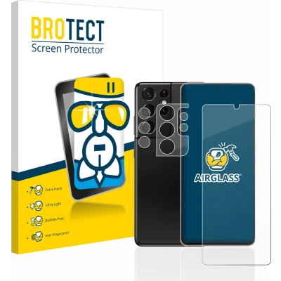 Afbeelding van BROTECT Screenprotector voor Samsung Galaxy S21 Ultra 5G (Voor+Camera) Folie Beschermfolie Beschermglas transparant