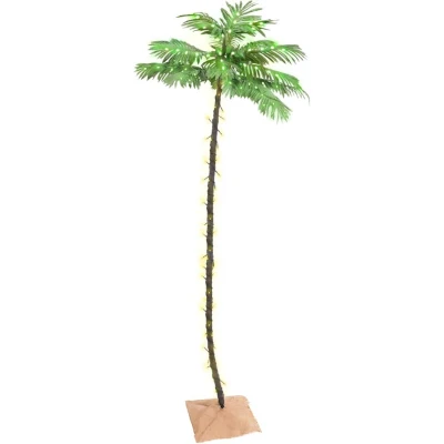 Afbeelding van Palmboom LED 192 LED&#039;s warmwit 300 cm