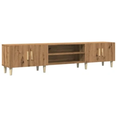 Afbeelding van vidaXL Tv meubel 180x31,5x40 cm bewerkt hout artisanaal eikenkleurig