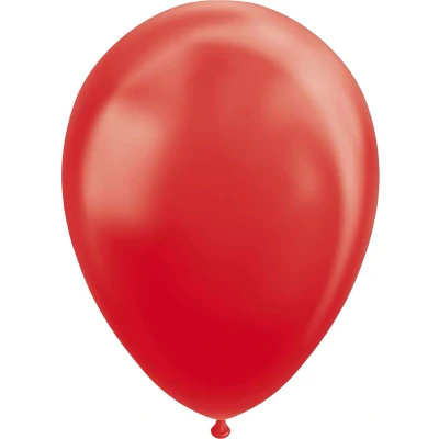 Afbeelding van Rode ballonnen metallic 30cm 10 stuks