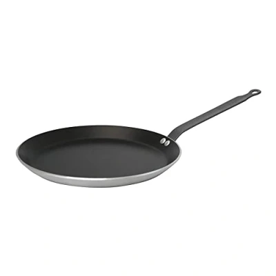 Afbeelding van De Buyer Pannenkoekenpan met antiaanbaklaag CHOC RESTO INDUCTION van aluminium diameter 26 cm zwart, metallic