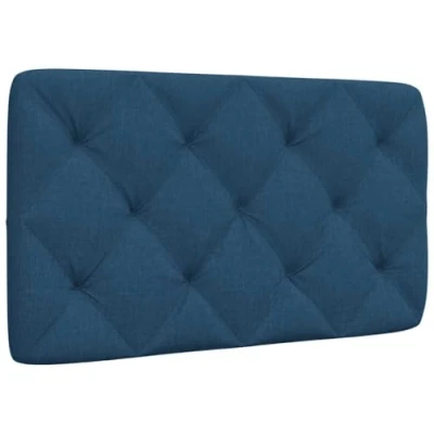 Image de vidaXL Coussin de tête lit bleu 90 cm tissu