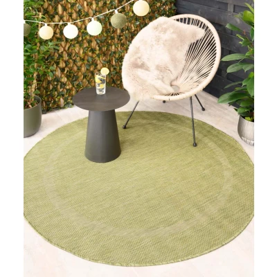 Afbeelding van Rond Buitenkleed Sunset Lichtgroen 120 Cm