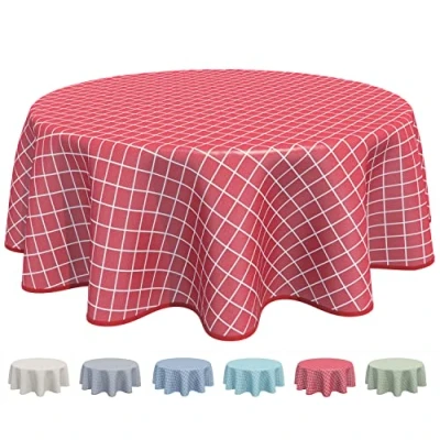 Afbeelding van Home Direct Tafelkleed van pvc, rond, 160 cm, rood