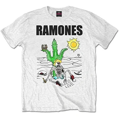 Afbeelding van Ramones Heren Tshirt S Loco Live Wit