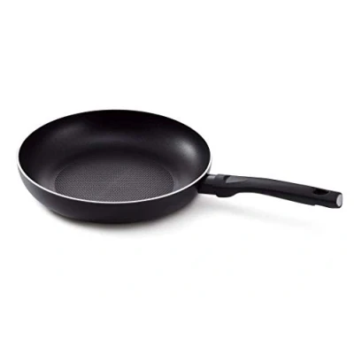 Afbeelding van KitchenFun Salsa Non Stick Koekenpan HI Ø 18cm Incl. warmte indicator Inductie geschikt lichtgewicht Aluminium Dubbele Anti aanbaklaag Hitte werende soft touch greep Ergonomisch Zwart