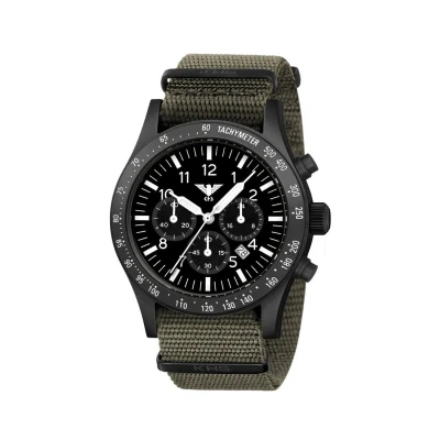 Afbeelding van KHS KHS.PLABSSC.NSGO Polshorloge Heren Solar PLATOON Black Steel Chronograph