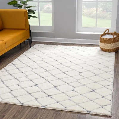 Afbeelding van Vloerkleed Focus Madrid Hoogpolig Fluffy Scandinavisch Creme 200x290 CM