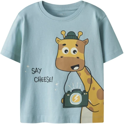 Afbeelding van Name it Regular FIT Tshirt print voor kinderen, Maat: 122/128, Aquatic