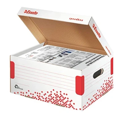 Afbeelding van Esselte Speedbox 623911 Opberg en transportbox, opklapbaar deksel, capaciteit 10 kg, wit
