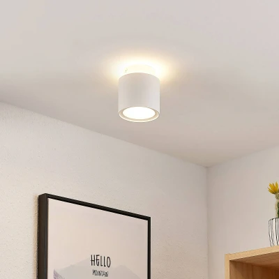 Afbeelding van Arcchio plafondlamp Walisa, Ø 10 cm, wit, aluminium, diffuser