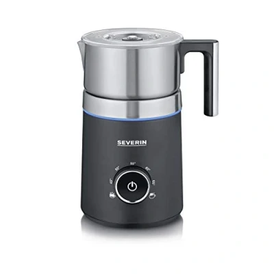 Afbeelding van SEVERIN Spuma 700 melkopschuimer, inductie melkopschuimer 500 W, elektrische chocolademachine, ml, instelbare temperatuur, roestvrij staal/zwart, SM 3586