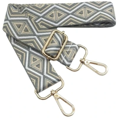 Afbeelding van Kleurrijke verstelbare schouderriem voor damestassen, beige, donkergrijs, 80 130 cm, tasriem met gouden karabijnhaak, duurzaam schoudertas, gitaar, moderne tassen, accessoires, 3,8 1220