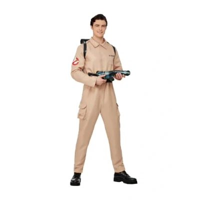 Afbeelding van Smiffy&#039;s Ghostbusters Kostuum Spokenvanger Peter Met Proton Pack Rugtas Man Wit / Beige XL Halloween Verkleedkleding