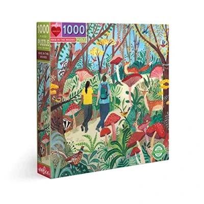 Afbeelding van eeBoo Hike in The Woods Puzzel 1000 stukjes gerecycled karton, PZTHKW