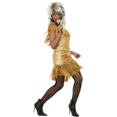 Afbeelding van Smiffys Simply The Best Legend Tina Kostuum L Goudkleurig