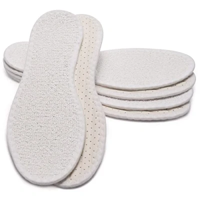Afbeelding van SULPO 3 paar inlegzolen, zweetremmend, katoenen inlegzolen met latexvulling, tegen geur en bacteriën, comfortabele voor vrouwen mannen, Wit.