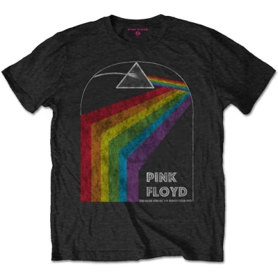 Afbeelding van Pink Floyd Dark Side Of The Moon 1972 Tour Heren T shirt S Zwart