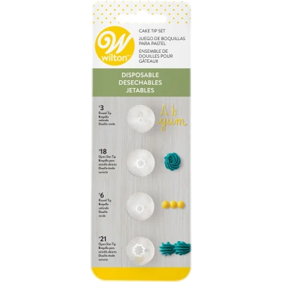 Afbeelding van Wilton Wegwerp Spuitmondjes Set Garneerspuit voor Taartdecoratie #3 #18 #6 #21