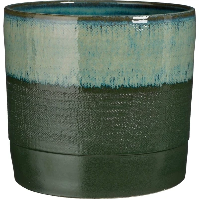 Afbeelding van Mica Decorations Olof Bloempot H24 x Ø26 cm Donkergroen