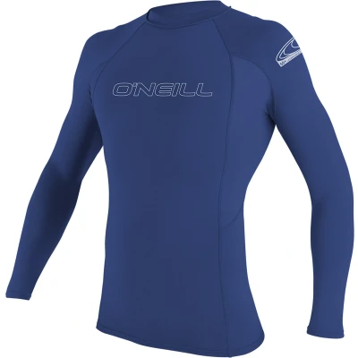 Afbeelding van O&#039;Neill Basic Skins L/S Crew Heren Surfshirt Maat L Mannen blauw