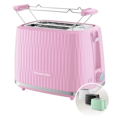 Afbeelding van Russell Hobbs Eden broodrooster [voor 2 sneetjes] (6 bruiningsniveaus, heffunctie, ontdooifunctie, opwarmen en stop, kruimellade, broodjeswarmer)