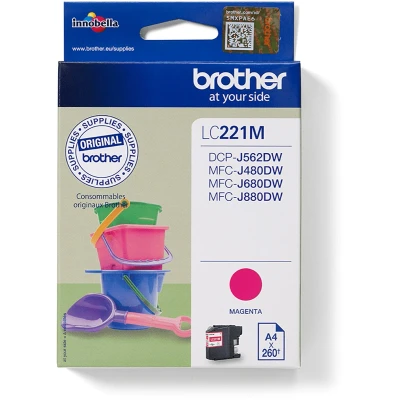 Afbeelding van Brother LC 221M Inktcartridge Magenta
