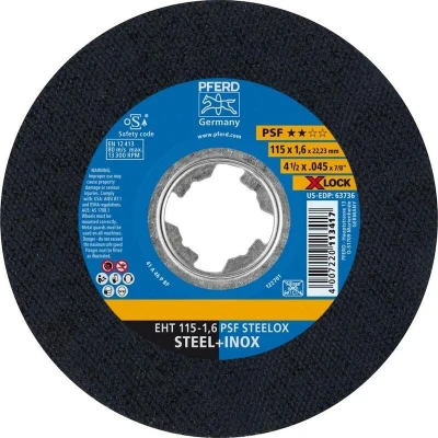 Afbeelding van PFERD PSF STEELOX 61730124 Doorslijpschijf recht 115 mm 25 stuk(s) RVS, Staal