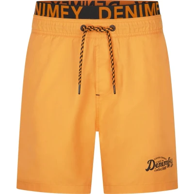 Afbeelding van DENIMFY Heren Short DFNeo bequem Oranje S Volwassenen Zwembroek Zwemshort