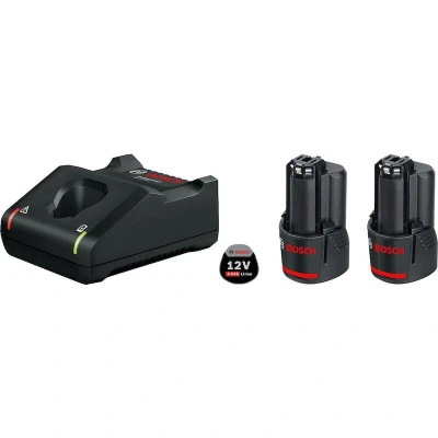 Image de BOSCH 1600A019RD Kit de charge batterie 12V (2x GBA 3.0Ah + chargeur rapide GAL 12 V 40)