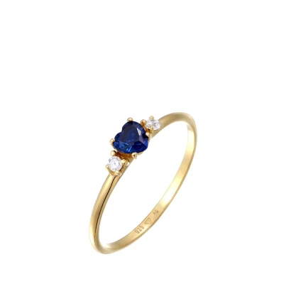 Afbeelding van Elli HERZ Ring, Dames, Maat: 54, Blau