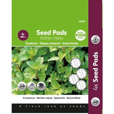 Afbeelding van Buzzy Seedpads Kruizemunt 4x 8cm Kruidenzaden 4 stuks