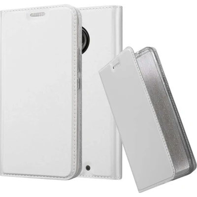 Afbeelding van Cadorabo Hoesje geschikt voor Motorola MOTO X4 in CLASSY ZILVER Beschermhoes met magnetische sluiting, standfunctie en kaartvakje Book Case Cover Etui