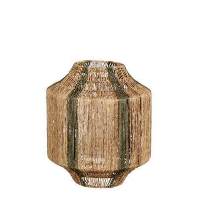 Afbeelding van Liliano Lantaarn H36 x Ø30 cm Jute Donkergroen